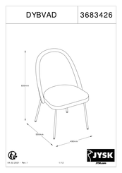 JYSK DYBVAD 3683426 Manual De Instrucciones