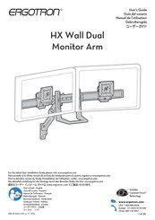 Ergotron HXWallDual MonitorArm Guia Del Usuario