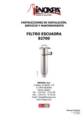 iNOXPA 82700 Instrucciones De Instalación, Servicio Y Mantenimiento