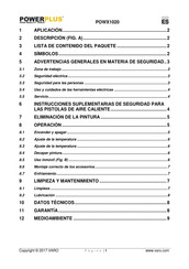 Powerplus POWX1020 Manual De Instrucciones