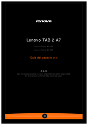 Lenovo TAB 2 A7-20F Guia Del Usuario