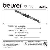 Beurer MG 850 Manual De Instrucciones