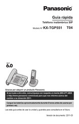 Panasonic KX-TGP551 T04 Guía Rápida