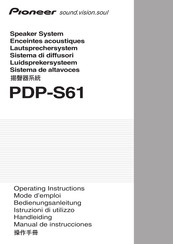 Pioneer PDP-S61 Manual De Instrucciones