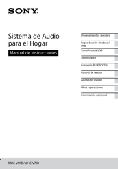 Sony MHC-V71D Manual De Instrucciones