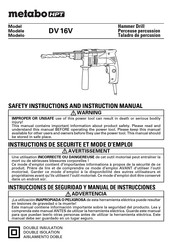 Metabo HPT DV16V Manual De Instrucciones