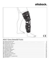 Ottobock 8065 Genu Immobil Vario Instrucciones De Uso