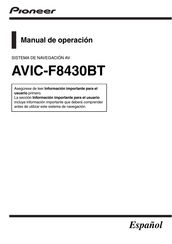 Pioneer AVIC-F8430BT Manual Del Operacion