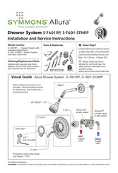 Symmons Allura S-7601RP Instrucciones De Instalación Y Servicio