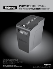 Fellowes POWERSHRED P-58Cs Guia De Inicio Rapido