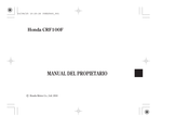 Honda CRF100F Manual Del Propietário