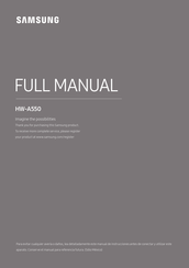 Samsung HW-A550/ZA Manual De Instrucciones