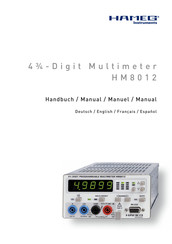 Hameg Instruments HM8012 Manual