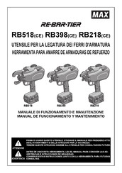 Max REBAR-TIER RB218 Manual De Funcionamiento Y Mantenimiento