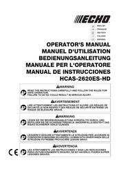 Echo HCAS-2620ES-HD Manual De Instrucciones