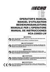 Echo HCA-236ES-LW Manual De Instrucciones