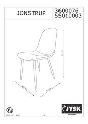 JYSK JONSTRUP 55010003 Manual De Instrucciones