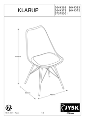 JYSK KLARUP 3644368 Manual De Instrucciones