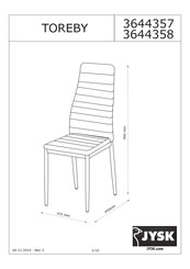 JYSK TOREBY 3644358 Manual De Instrucciones