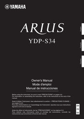 Yamaha ARIUS YDP-S34 Manual De Instrucciones