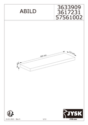 JYSK ABILD 3633909 Manual De Instrucciones