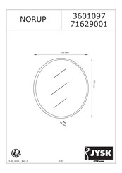 JYSK NORUP 71629001 Manual De Instrucciones