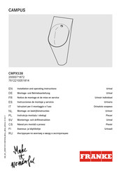 Franke CAMPUS CMPX538 Instrucciones De Montaje Y Servicio