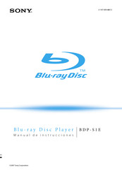 Sony BDP-S1E Manual De Instrucciones