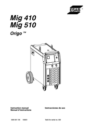 ESAB Mig 410 Origo Instrucciones De Uso