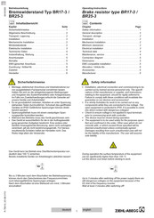 ZIEHL-ABEGG BR17-3 Manual De Instrucciones