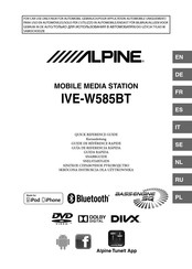 Alpine IVE-W585BT Guía De Referencia Rápida