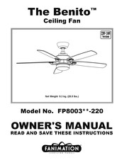 Fanimation The Benito Manual Del Propietário