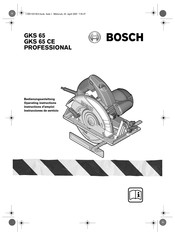 Bosch PROFESSIONAL GKS 65 CE Instrucciones De Servicio