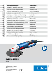 Gude WS 230-2350 R Traducción Del Manual Original