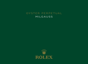 ROLEX MILGAUSS Manual Del Usuario