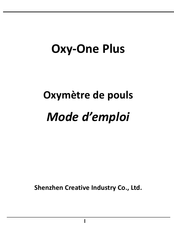 Shenzhen Creative Industry Co. Oxy-One Plus PC-60F Manual De Usuario