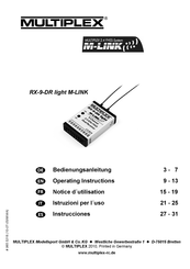Multiplex RX-9-DR compact M-LINK Instrucciones