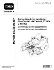 Toro TimeCutter HD ZX5400 Manual Del Operador