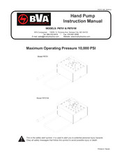 BVA Hydraulics P8701 Manual De Instrucciones