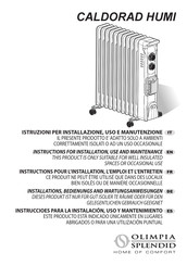 Olimpia splendid CALDORAD HUMI 13 Instruccioes Para La Instalación, Uso Y Mantenimiento