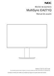 NEC MultiSync EA271Q-BK Manual De Usuario