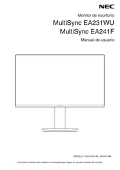 NEC MultiSync EA241F Manual De Usuario