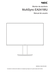 NEC MultiSync EA241WU Manual De Usuario