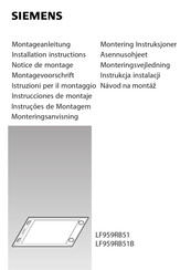 Siemens LF959RB51 Instrucciones De Montaje