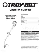 Troy-Bilt TB625 EC Manual Del Operador