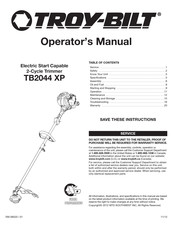 Troy-Bilt TB2044 XP Manual Del Operador