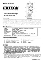 Extech Instruments 407703A Manual Del Usuario