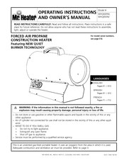 Mr. Heater MHQ60FAV Instrucciones De Funcionamiento Y Manual Del Propietario