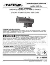 Pinnacle Protemp PT-125V-GFA-A Manual De Usuario E Instrucciones De Funcionamiento