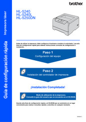 Brother HL-5240 Guía De Configuración Rápida